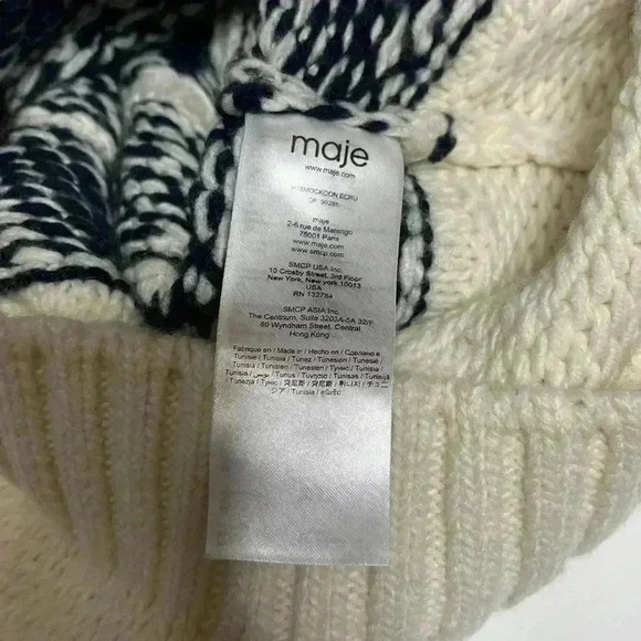Maje Mockoon Geo Pattern Snowflake Sweater - Picture 6 of 8